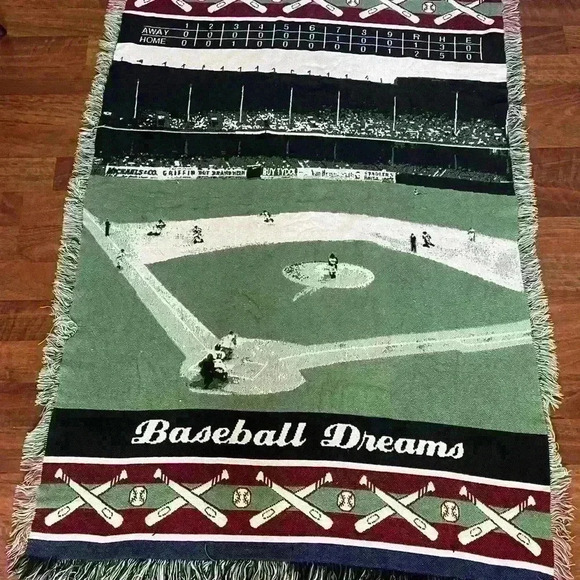 Vintage Baseball Tapestry Throw - Picture 3 of 4
